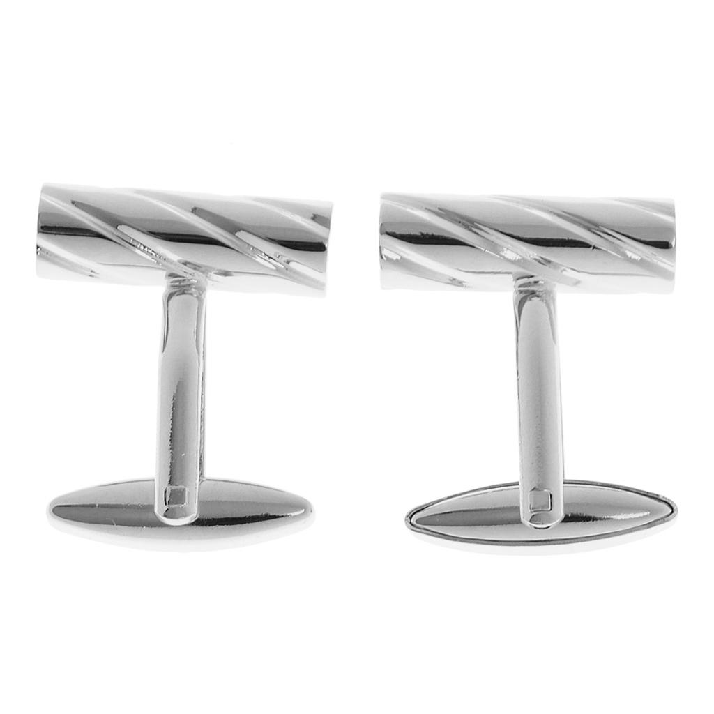 Tie Clip Silver - กระดุมข้อมือแฟชั่นลายหอยสังข์สำหรับผู้ชาย ทำจากทองเหลือง กระดุมข้อมือสั่งทำพิเศษสำหรับชุดสูทงานแต่งงาน งานปาร์ตี้ และใส่ในชีวิตประจำวัน