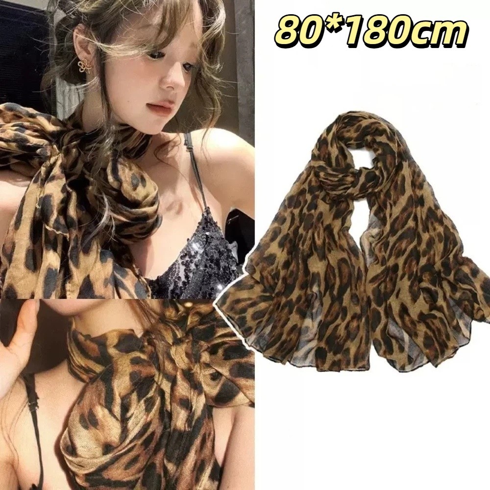 ผ้าพันคอลายเสือดาวเนื้อนุ่มแบบ - Face Scarf Mask บทวิจารณ์และราคา